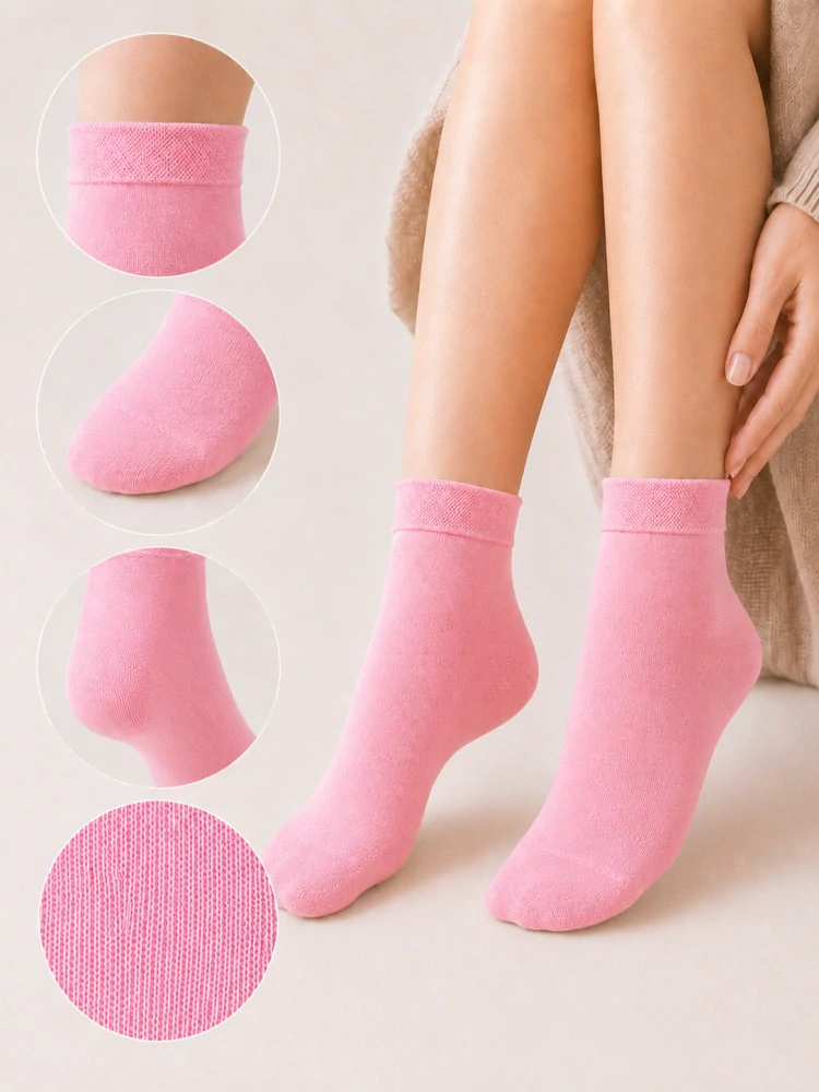 RŮŽOVÉ nadkotníčkové dámské ponožky